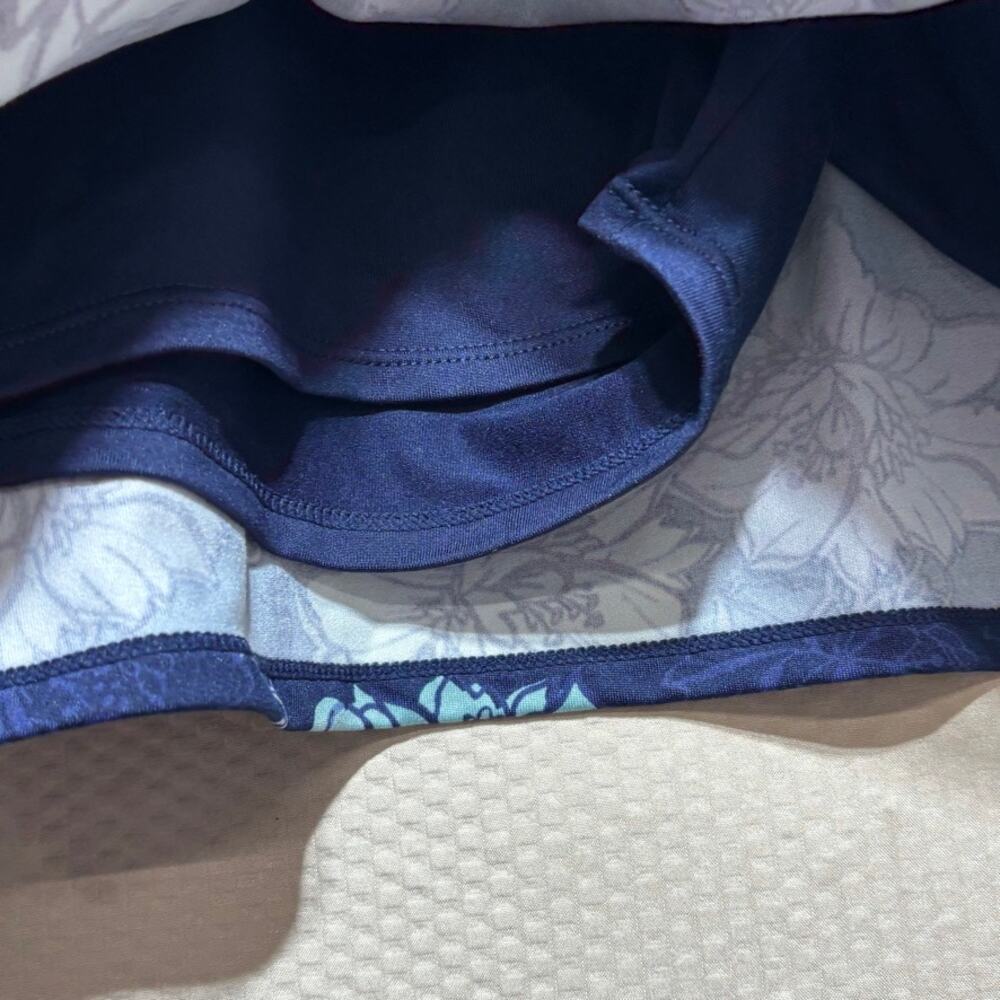 Tranquility Floral Skort Medium Blue Golf Tennis Built In Shorts - Picture 2 of 6